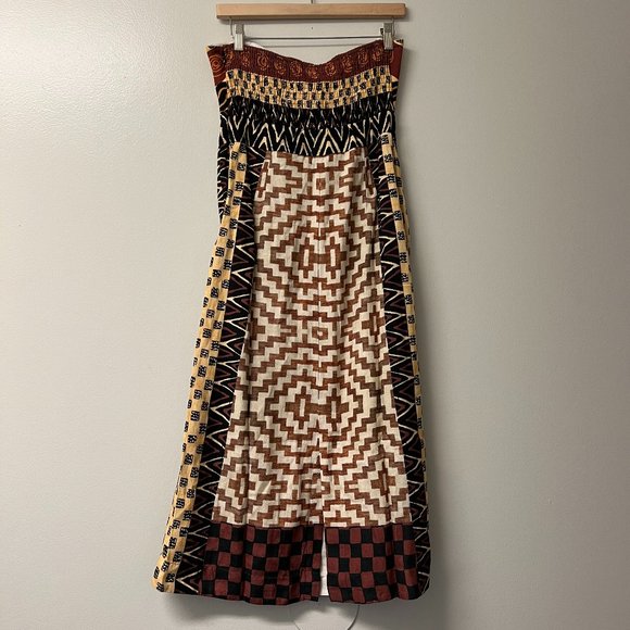 Anthropologie Brown Nwot Verb Pallavi Singhee Geo Cut-out Midi Night Out Dress - Picture 5 of 8